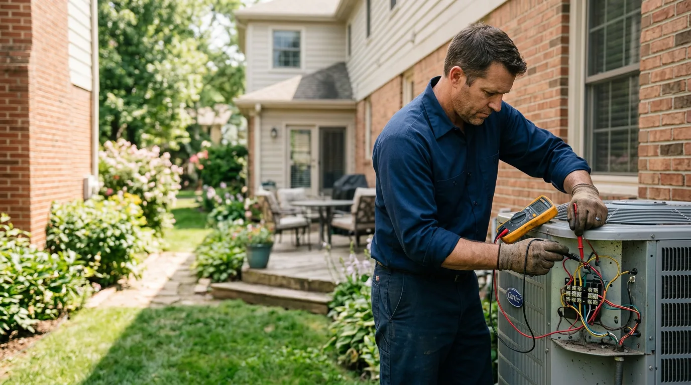 HVAC technician working near Rock Stream, NY